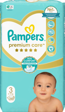 PAMPERS Premium Care pieluchy 3 6 10 kg 60 szt