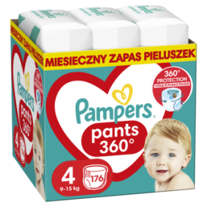 PAMPERS Pants 360 pieluchomajtki rozm4 9 15kg 176 szt