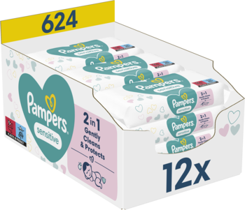 PAMPERS Sensitive chusteczki nawilzane dla dzieci 12x52 szt