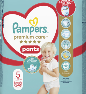 PAMPERS Premium Care pieluchomajtki 5 Junior 12 17 kg 20 szt